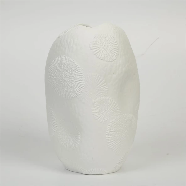Vitale Beyaz Fosil Vazo 26*27*20 Cm AK.JM00019 ürün görseli 1