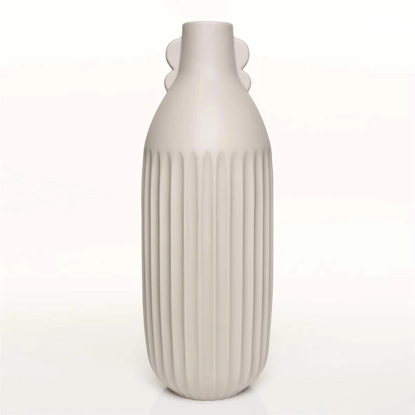 Vitale Antıque Krem Vazo Büyük 14*14*45 Cm AK.JL0050 ürün görseli 1