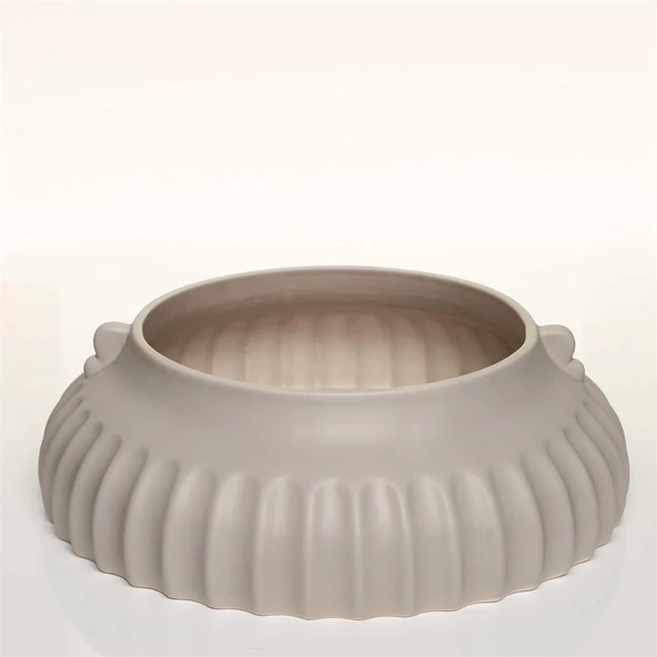 Vitale Bowl Krem Vazo 33*33*10 Cm AK.JL0046 ürün görseli 1