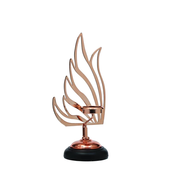 Vitale Kuğu Mumluk Bronz 37 cm AK.JE0083 ürün görseli 1
