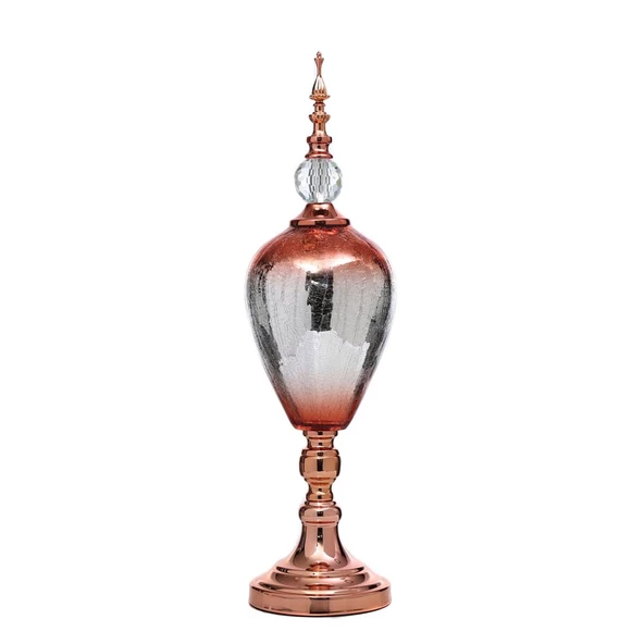 Vitale Sultan Bronz Kapaklı Vazo 24x15x49 cm AK.JE0035 ürün görseli 1