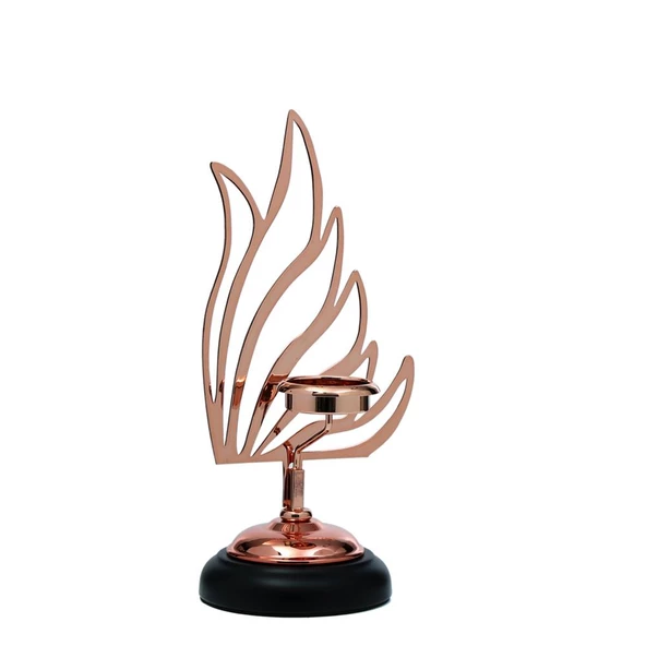 Vitale Kuğu Mumluk Bronz 32 cm AK.JE0084 ürün görseli 1