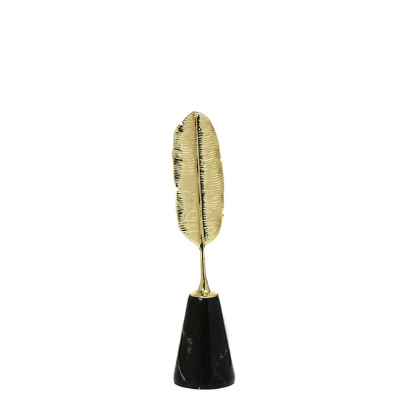 Vitale Gold Yaprak Obje 8,5*8*32 Cm AK.JE0146 ürün görseli 1