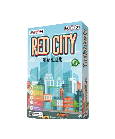Redka Red City Ahşap Blokları Akıl Oyunu ürün görseli 1