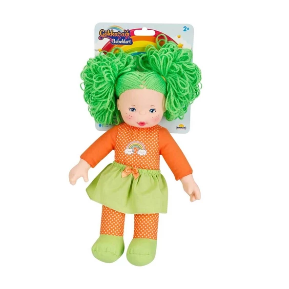 Gökkuşağı Bebekleri Dolgu Bebek 35cm 23457 Yeşil Saçlı ürün görseli 1
