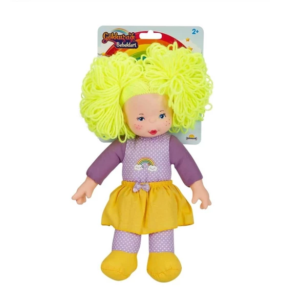 Gökkuşağı Bebekleri Dolgu Bebek 35cm 23457 Sarı Saçlı ürün görseli 1