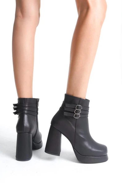 Papuçcity Sprs 02982 Kadın 9,5 Cm Platform Topuklu Bot - Resim 2