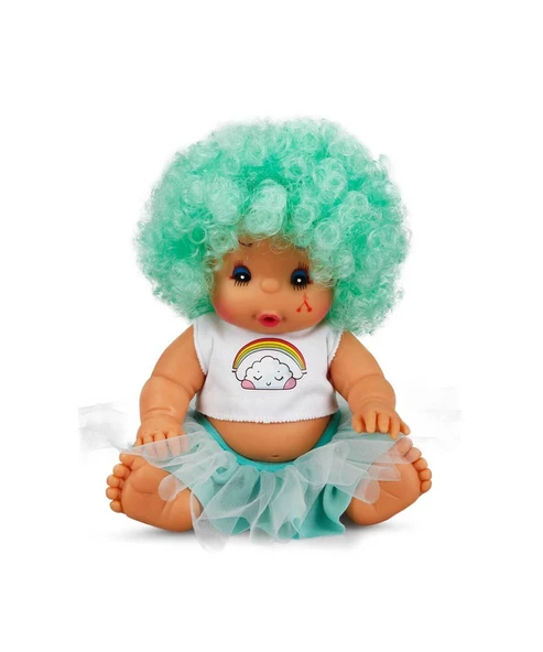 Afro Bebek Kıvırcık Saçlı 23 cm 23488 Yeşil ürün görseli 1