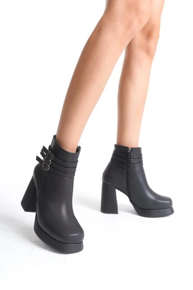 Papuçcity Sprs 02982 Kadın 9,5 Cm Platform Topuklu Bot - Resim 3
