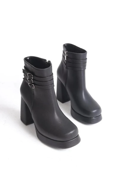 Papuçcity Sprs 02982 Kadın 9,5 Cm Platform Topuklu Bot - Resim 4