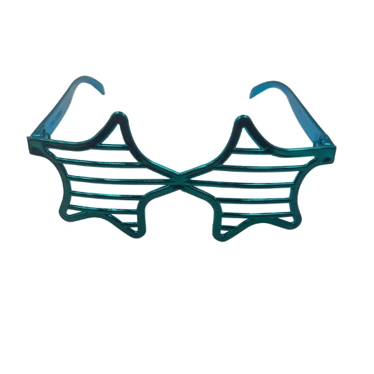 Parti Gözlük Plastik Camsız Panjur Yıldız Şekilli Mavi 14x6 cm ürün görseli 1