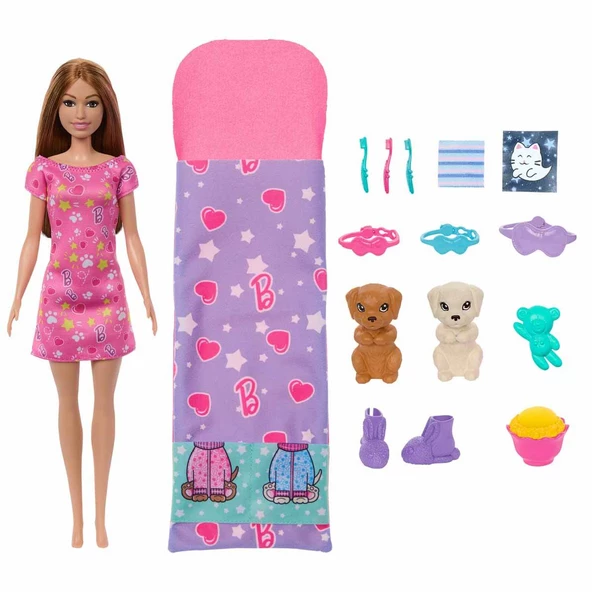 Barbie ve Köpekçikleri Pijama Partisi Oyun Seti HXN01 ürün görseli 1