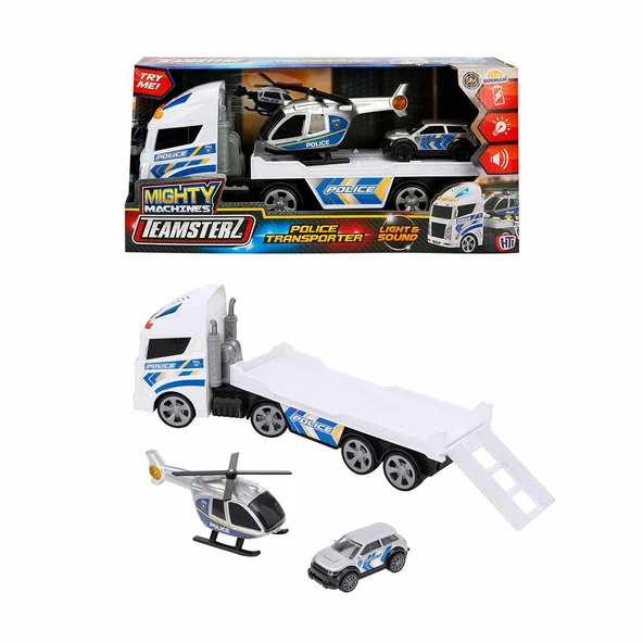 Teamsterz Polis Transporter Taşıyıcı Tır Helikopter S00073501 ürün görseli 1