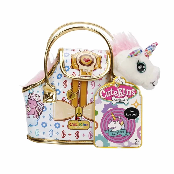 Cutekins Taşıma Çantalı Peluş Unicorn Lou Lou ürün görseli 1