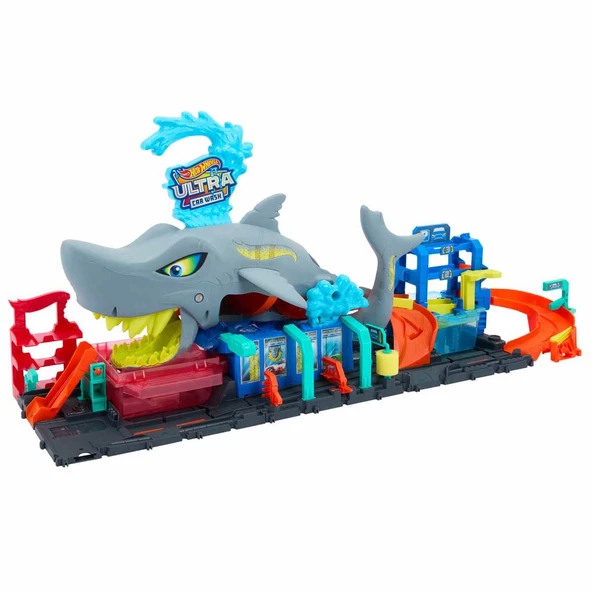 Hot Wheels Şehri Muhteşem Köpek Balığı Araba Yıkama Oyun Seti HTN82 ürün görseli 1