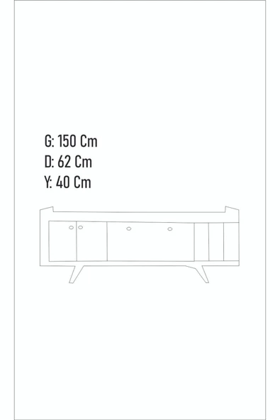 Mymob Milen Tv Sehpası - Resim 5