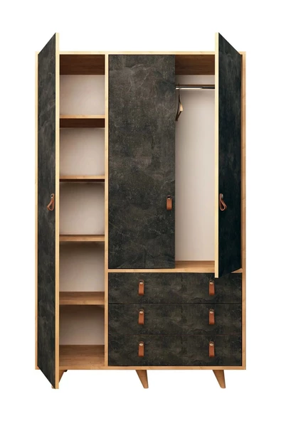 Mymob Chunky 3 Kapaklı Gardrop - Resim 4