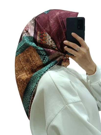 LEVİDOR İ-3409 TWİLL İPEK EŞARP - Resim 2