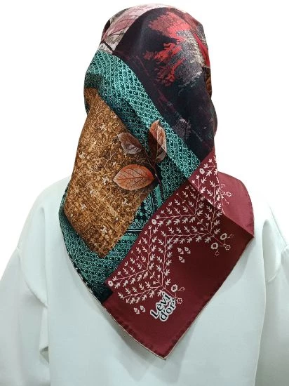 LEVİDOR İ-3409 TWİLL İPEK EŞARP - Resim 3