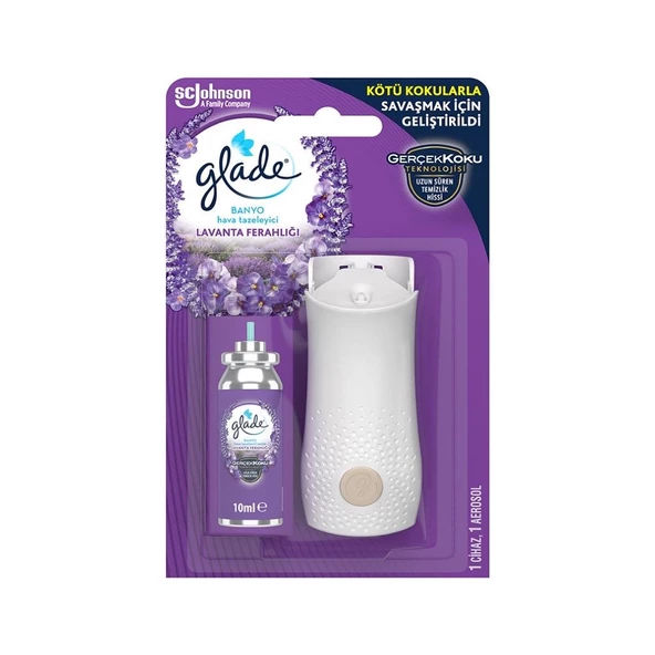 Glade Banyo Hava Tazeleyici Cihaz + Yedek Lavanta Ferahlığı 10 ml ürün görseli 1