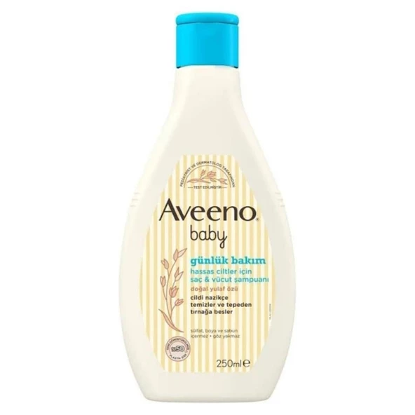 Aveeno Bebek Günlük Bakım Saç ve Vücut Şampuanı 250ml ürün görseli 1