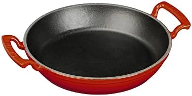 Lava Döküm Yuvarlak Sahan Döküm Demir Yekpare Çift Kulplu Çap(Ø)24Cm. Kırmızı ürün görseli 1