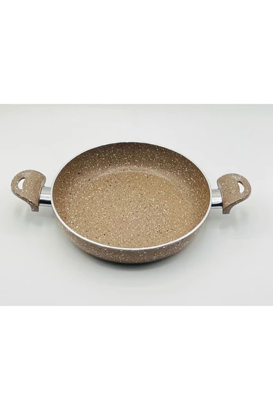 CANTEF22 CM YANMAZ YAPIŞMAZ ÇİFT SAPLI TEFLON TAVA SAHAN ürün görseli 1