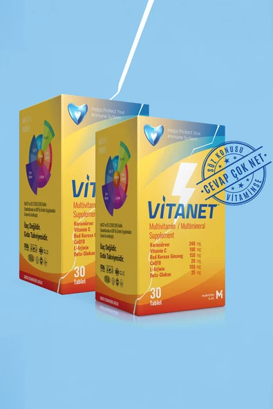 VİTANET Multivitamin ve Mineral 30 Tablet x 2'li ürün görseli 1