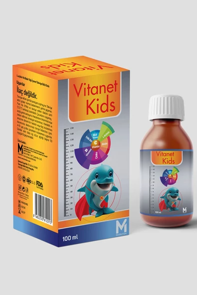 VİTANET Kids Balık Yağı Multivitamin Şurup 100 ml ürün görseli 1