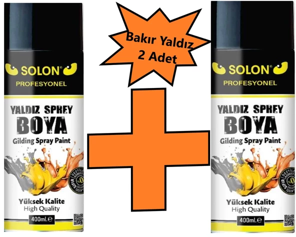 2 Adet Bakır Yaldız Sprey Boya 400 Ml ürün görseli 1