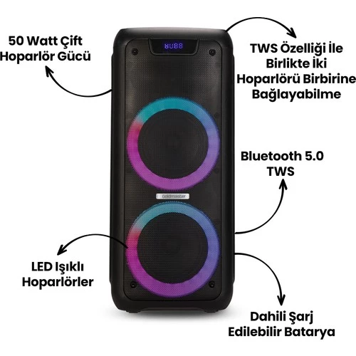 Goldmaster Enjoy 230 Şarjlı Radyolu Dj Box - Resim 2