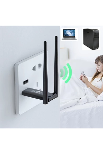 Wifi Repeater Kablosuz Sinyal Güçlendirici Access Point 300mbps ürün görseli 1