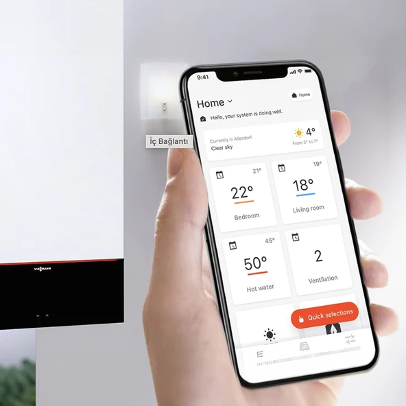 Viessmann Vitodens Connect 32/35 Kw 27000 Kcl Tam Yoğuşmalı Kombi ürün görseli 1