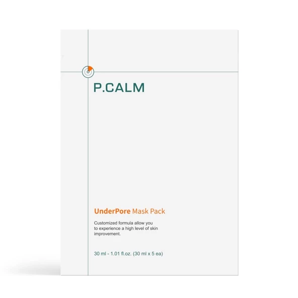 P.Calm UnderPore Mask Pack - Aydınlatıcı Sakinleştirici ve Siyah Nokta Karşıtı Yüz Maskesi (5 adet) ürün görseli 1