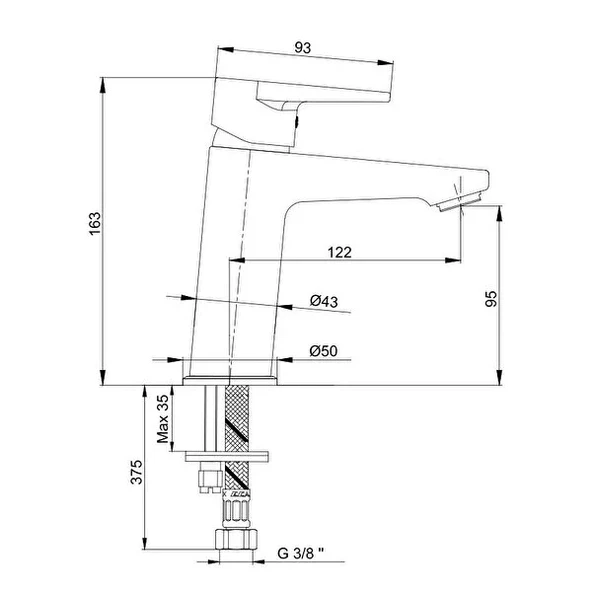 E.C.A. Dalia 102188111 Lavabo Bataryası - Resim 2