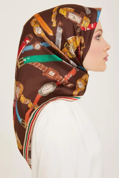 85 Armine Twill İpek Eşarp 9141D - Resim 2