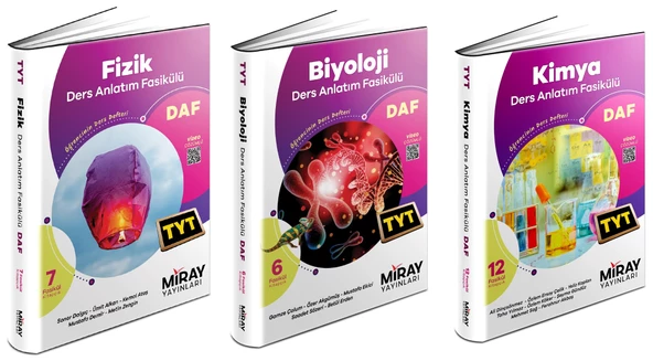 Miray 2025 Tyt Fizik + Kimya + Biyoloji Ders Anlatım Fasikülleri Seti 3 Kitap ürün görseli 1