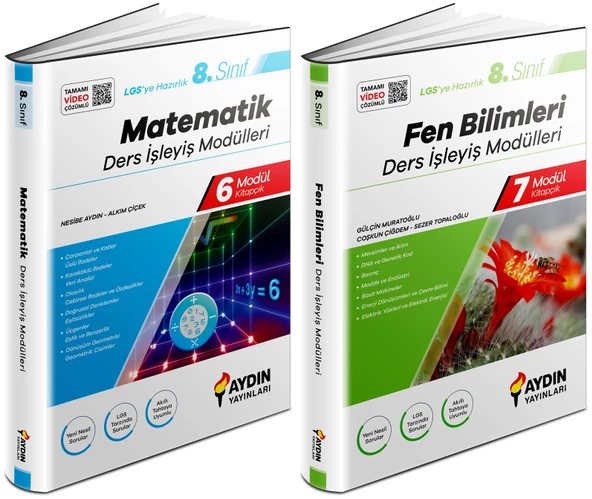 Aydın 2024 8. Sınıf Matematik + Fen Bilimleri Ders İşleyiş Modülleri Seti 2 Kitap ürün görseli 1