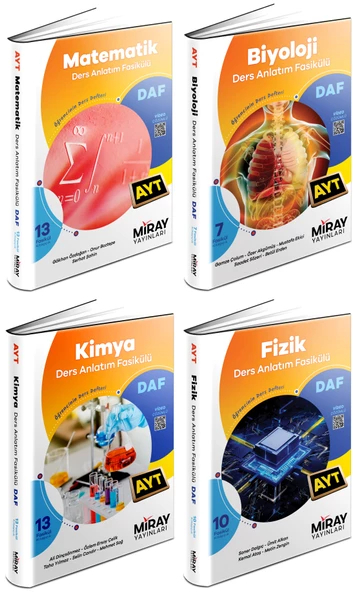 Miray 2025 Ayt Matematik + Fizik + Kimya + Biyoloji Ders Anlatım Fasikülleri Seti 4 Kitap ürün görseli 1