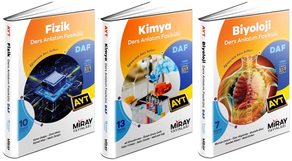 Miray 2025 Ayt Fizik + Kimya + Biyoloji Ders Anlatım Fasikülleri Seti 3 Kitap ürün görseli 1