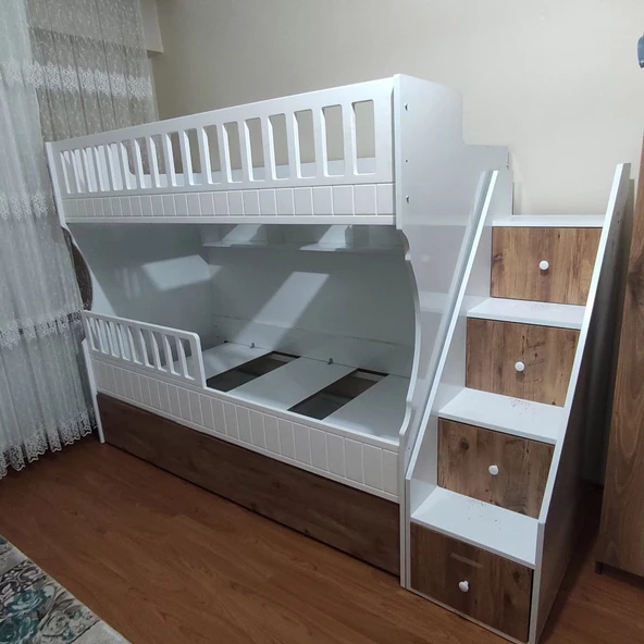 Atlantik Beyaz Model Çocuk Ranzası - Resim 3