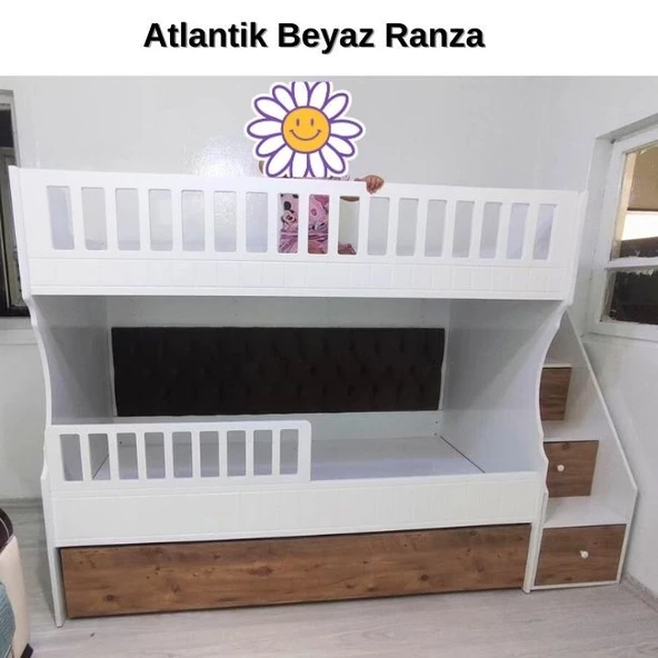 Atlantik Beyaz Model Çocuk Ranzası - Resim 4