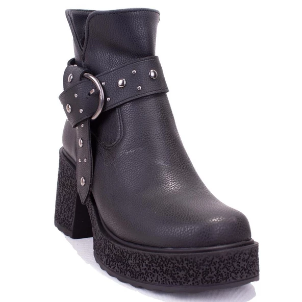 Dagoster DZA07-8962278 Siyah Günlük Platform Topuklu Kadın Bot ürün görseli 1