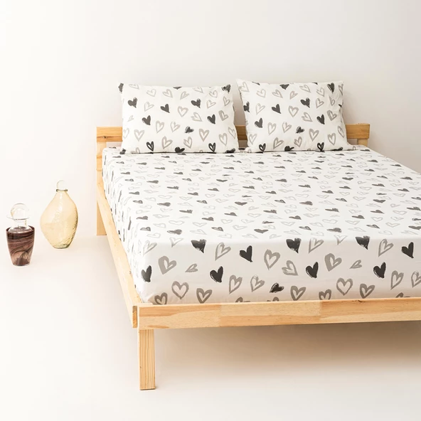 Soley | Mix & Match | Lover | %100 Pamuk Çift Kişilik Çarşaf Seti ürün görseli 1