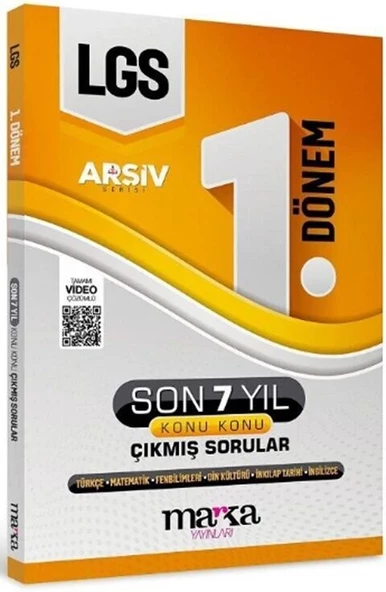 Marka Yayınları 8. Sınıf LGS 1. Dönem Konu Konu Çıkmış Sorular Son 7 Yıl Arşiv Serisi ürün görseli 1