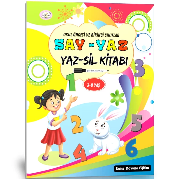 Okul Öncesi ve Birinci Sınıflar SAY-YAZ YAZ-SİL Kitabı ürün görseli 1