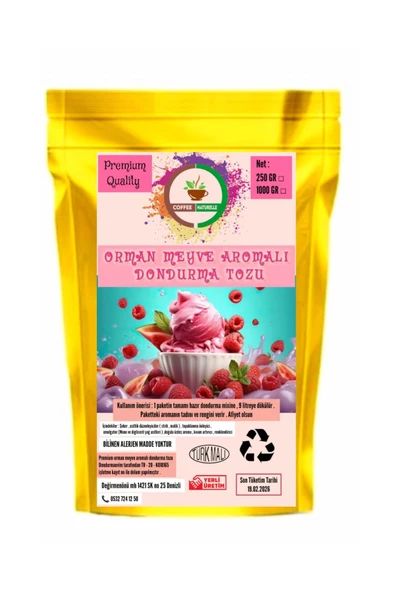 Orman Meyveli Dondurma Karışım Tozu - 250 GR ürün görseli 1