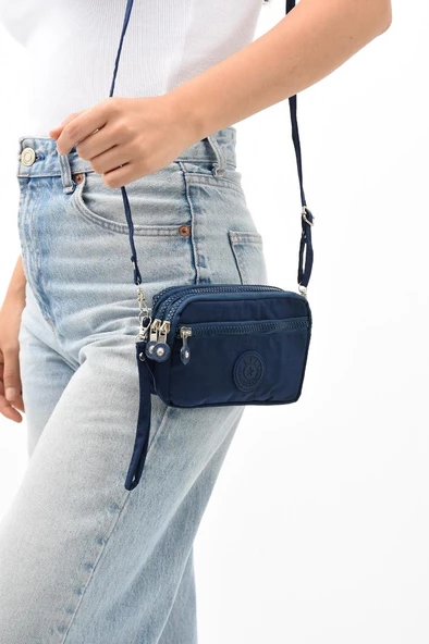 Klinkır Kumaş Mini Çapraz Askılı Kadın Cep Telefonu Çantası El Çantası Cüzdan 10*18 Cm Su İtici ürün görseli 1