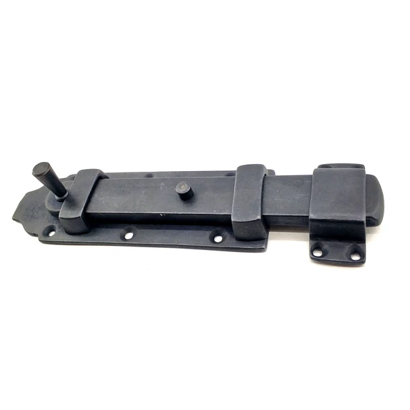 Antika Tarz Dekoratif Pirinç Yassı Kapı Sürgüsü - 55x215 mm, Oksit ürün görseli 1