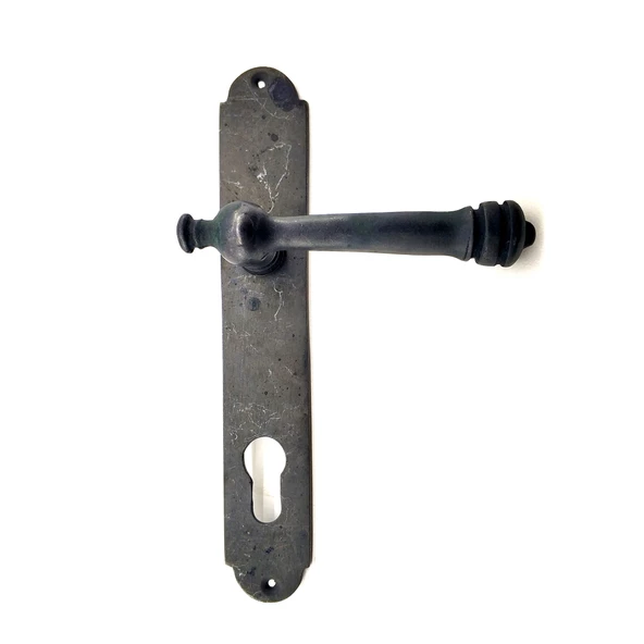 Antika Tarz Dekoratif Pirinç Taşra Yale Kapı Kolu - 220x35 mm, Oksit ürün görseli 1